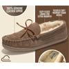 image:imageProject Cloud 100 Genuine Leather Moccasin Slippers for Women LoafersTaupe Suede