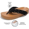 image:imageProject Cloud Womens Sandals  Comfortable Crochet Flip Flops for Women with Memory Foam Insole  Lightweight Fashion Sandals for Women 2025  Womens Flip Flops for Summer Hammock BLK 7