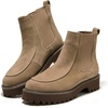 image:imageProject Cloud 100 Genuine Leather Chelsea Boots Women  Comfy Womens BootsLight Taupe Suede