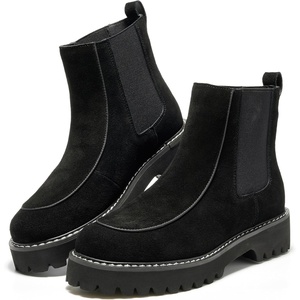 image:imageProject Cloud 100 Genuine Leather Chelsea Boots Women  Comfy Womens BootsBlack Suede