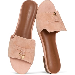 image:imageProject Cloud 100 Genuine Leather Dressy Flat Womens Sandals CannesCherry Blossom