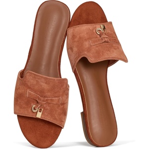 image:imageProject Cloud 100 Genuine Leather Dressy Flat Womens Sandals CannesMocha