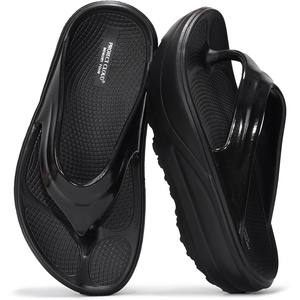 image:imageProject Cloud Flip Flops for Women Footwear  Memory Foam and Lightweight Platform Sandals Women Beach Vacation Essentials  Non Slip Durable and Soft Slippers AbraBlack