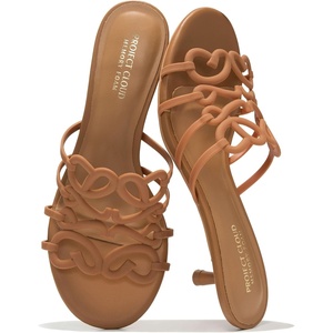 image:imageProject Cloud Kitten Heels for Women  Stylish Sandals Women DressyCognac