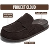 image:image100 Genuine Leather Slip On Womens Clogs  Fall Mules for Women 2026Bitter Chocolate Suede