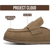 image:image100 Genuine Leather Slip On Womens Clogs  Fall Mules for Women 2026Desert Rose Suede