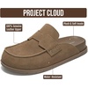 image:image100 Genuine Leather Slip On Womens Clogs  Fall Mules for Women 2026Desert Rose Suede