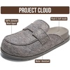 image:image100 Genuine Leather Slip On Womens Clogs  Fall Mules for Women 2026Grey Wool