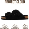 image:image100 Genuine Leather Cork Footbed Sandals Women Slides Sandals for WomenBlack