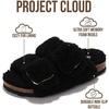 image:image100 Genuine Leather Cork Footbed Sandals Women Slides Sandals for WomenBlack