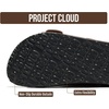 image:image100 Genuine Leather Cork Footbed Sandals Women Slides Sandals for WomenChocolate Distressed Leather