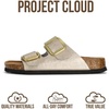 image:image100 Genuine Leather Cork Footbed Sandals Women Slides Sandals for WomenRosegold