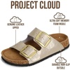 image:image100 Genuine Leather Cork Footbed Sandals Women Slides Sandals for WomenRosegold