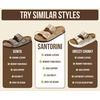 image:image100 Genuine Leather Cork Footbed Sandals Women Slides Sandals for WomenTan Leather
