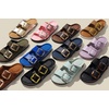image:image100 Genuine Leather Cork Footbed Sandals Women Slides Sandals for WomenTan Leather