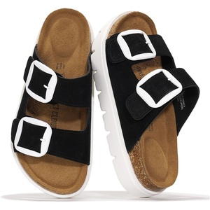 image:imageProject Cloud 100 Genuine Leather Platform Sandals Women GreecechunkyBlack Suede