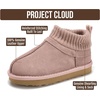 image:image100 Genuine Leather Kids slippers Slip On Shearling Lined Toddler slippersBlush Suede  Dreamon