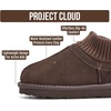 image:image100 Genuine Leather Kids slippers Slip On Shearling Lined Toddler slippersDark Chocolate Suede  Dreamon