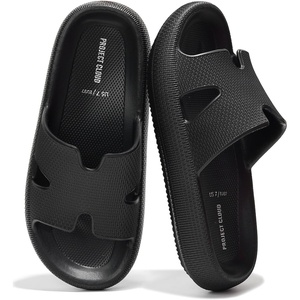 image:imageProject Cloud House Slippers Womens Sandals  NonSlip and Lightweight Recovery Slippers for Women Beach Essentials Water Slides for Women Pillow Strap Black 75