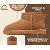 image:image100 Genuine Leather Girls Boots Water Resistant Ankle Boots for GirlsChestnut