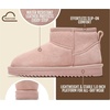 image:image100 Genuine Leather Girls Boots Water Resistant Ankle Boots for GirlsPink