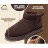image:image100 Genuine Leather Womens Boots FurLined Booties Ankle Boots for WomenBitter Chocolate Suede