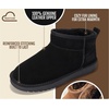image:image100 Genuine Leather Womens Boots FurLined Booties Ankle Boots for WomenBlack