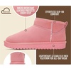 image:image100 Genuine Leather Womens Boots FurLined Booties Ankle Boots for WomenBubble Gum Suede