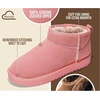 image:image100 Genuine Leather Womens Boots FurLined Booties Ankle Boots for WomenBubble Gum Suede