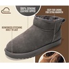 image:image100 Genuine Leather Womens Boots FurLined Booties Ankle Boots for WomenCharcoal Suede