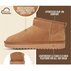 image:image100 Genuine Leather Womens Boots FurLined Booties Ankle Boots for WomenChestnut