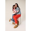 image:image100 Genuine Leather Womens Boots FurLined Booties Ankle Boots for WomenChestnut