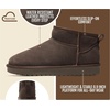 image:image100 Genuine Leather Womens Boots FurLined Booties Ankle Boots for WomenChoco Brown Suede