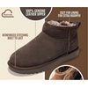image:image100 Genuine Leather Womens Boots FurLined Booties Ankle Boots for WomenChoco Brown Suede