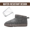 image:image100 Genuine Leather Womens Boots FurLined Booties Ankle Boots for WomenDark Grey Flannel