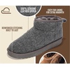 image:image100 Genuine Leather Womens Boots FurLined Booties Ankle Boots for WomenDark Grey Flannel