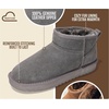 image:image100 Genuine Leather Womens Boots FurLined Booties Ankle Boots for WomenGrey
