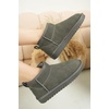 image:image100 Genuine Leather Womens Boots FurLined Booties Ankle Boots for WomenGrey