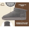 image:image100 Genuine Leather Womens Boots FurLined Booties Ankle Boots for WomenGrey