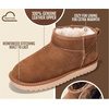 image:image100 Genuine Leather Womens Boots FurLined Booties Ankle Boots for WomenMocha Suede