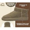 image:image100 Genuine Leather Womens Boots FurLined Booties Ankle Boots for WomenOlive