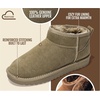 image:image100 Genuine Leather Womens Boots FurLined Booties Ankle Boots for WomenOlive