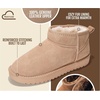 image:image100 Genuine Leather Womens Boots FurLined Booties Ankle Boots for WomenSand Suede