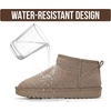 image:image100 Genuine Leather Womens Boots FurLined Booties Ankle Boots for WomenTaupe