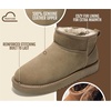 image:image100 Genuine Leather Womens Boots FurLined Booties Ankle Boots for WomenTaupe