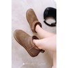 image:image100 Genuine Leather Womens Boots FurLined Booties Ankle Boots for WomenTaupe