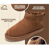 image:image100 Genuine Leather Womens Boots FurLined Booties Ankle Boots for WomenTobacco Suede