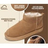 image:image100 Genuine Leather Womens Boots FurLined Booties Ankle Boots for WomenWheat Suede