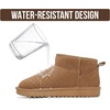 image:image100 Genuine Leather Womens Boots FurLined Booties Ankle Boots for WomenWheat Suede