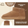 image:image100 Genuine Leather Womens Boots FurLined Booties Ankle Boots for WomenWheat Suede